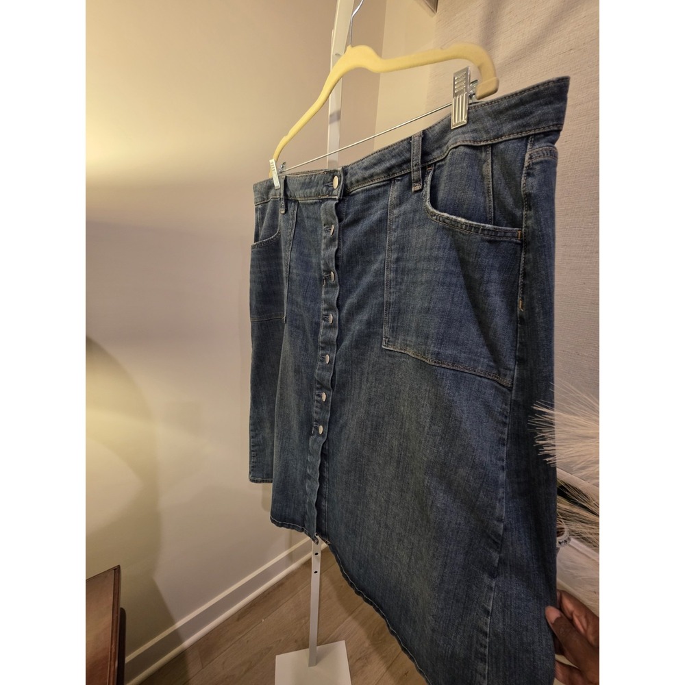 Sonoma Hi Rise Denim Skirt 18W Button Fly Midi Relaxed - Picture 6 of 16
